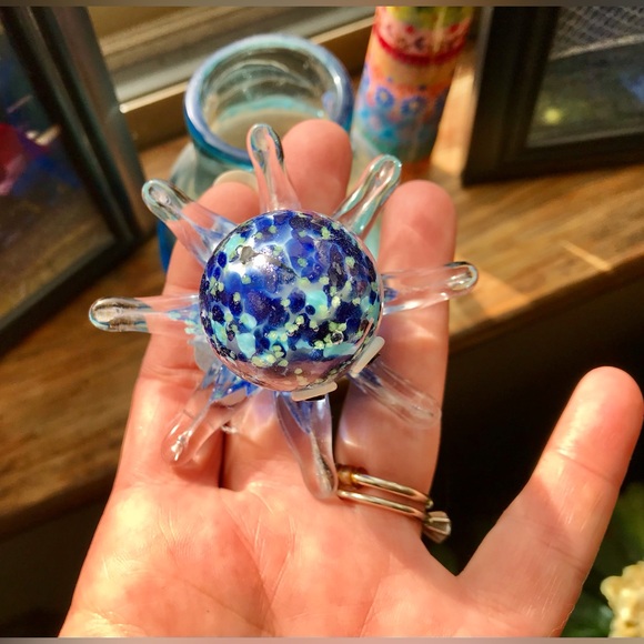 Glow In The Dark Glass Octopus Nautical Accent Decoration Figure Beach House - Picture 6 of 10